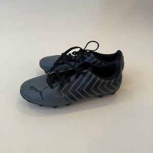 Puma Black and Gray Soccer Shoes